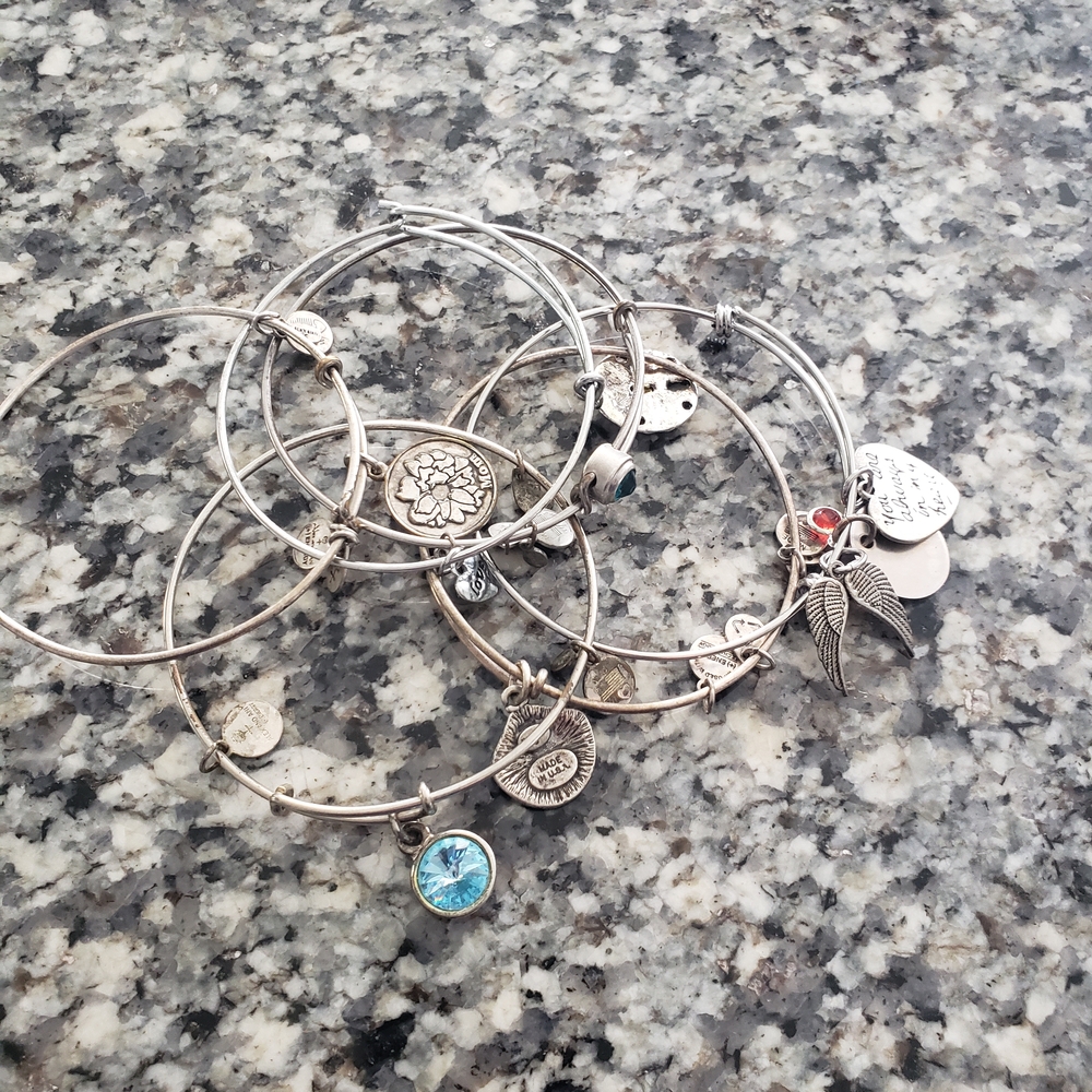 Silver Charm Bracelet Set